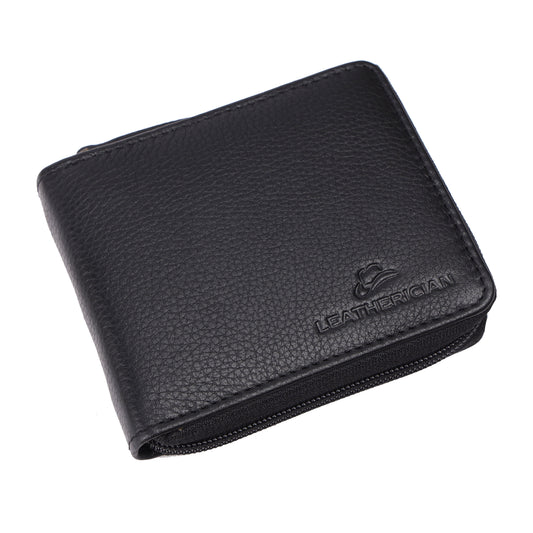 Zip Around Leather Wallet