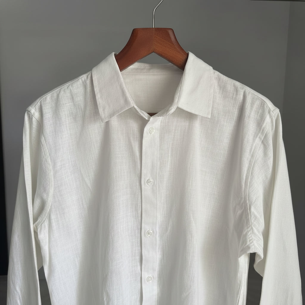 Linen/Remi Blend Shirt, White