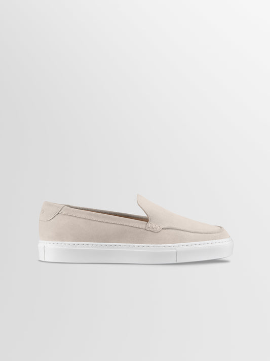 Lido Suede Loafer in Elfenbein