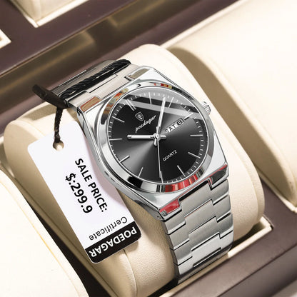 POEDAGAR Klassische Datumsanzeige Uhr