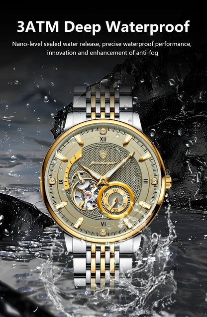 POEDAGAR Prestige Skeleton Automatikuhr