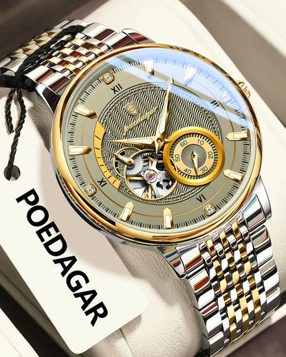 POEDAGAR Prestige Skeleton Automatikuhr