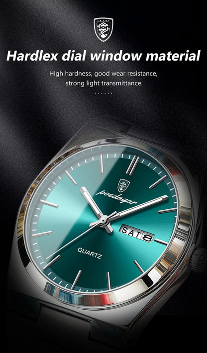 POEDAGAR Klassische Datumsanzeige Uhr