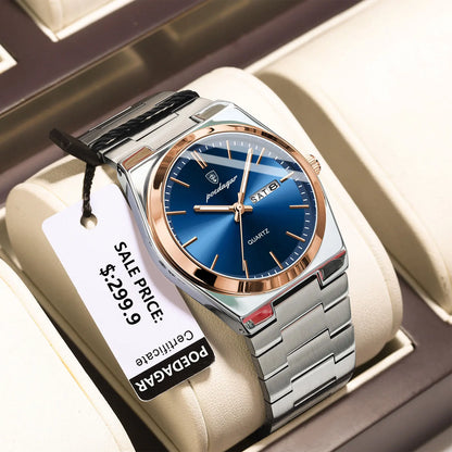 POEDAGAR Klassische Datumsanzeige Uhr