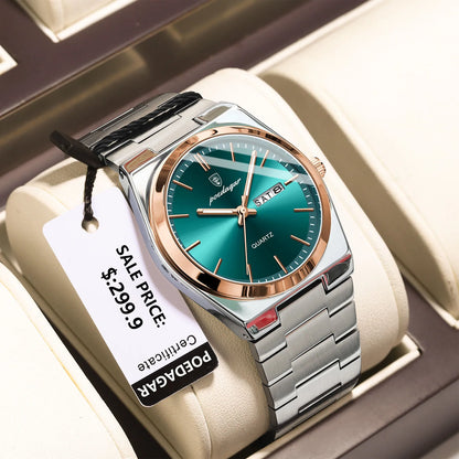 POEDAGAR Klassische Datumsanzeige Uhr