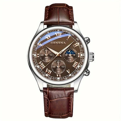 LUXTTYER Klassische Lederuhr