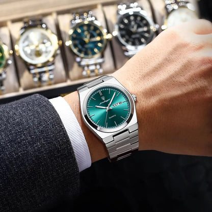 POEDAGAR Klassische Datumsanzeige Uhr