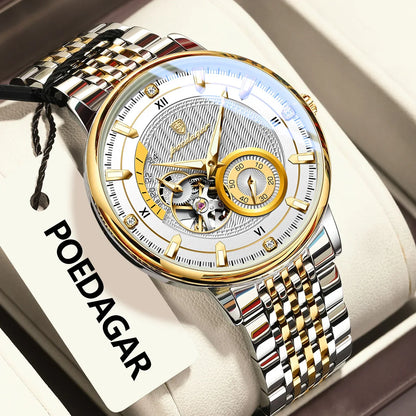 POEDAGAR Prestige Skeleton Automatikuhr