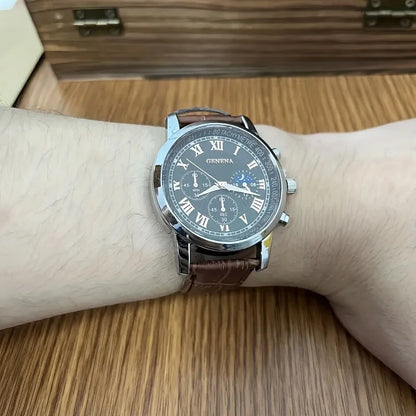 LUXTTYER Klassische Lederuhr