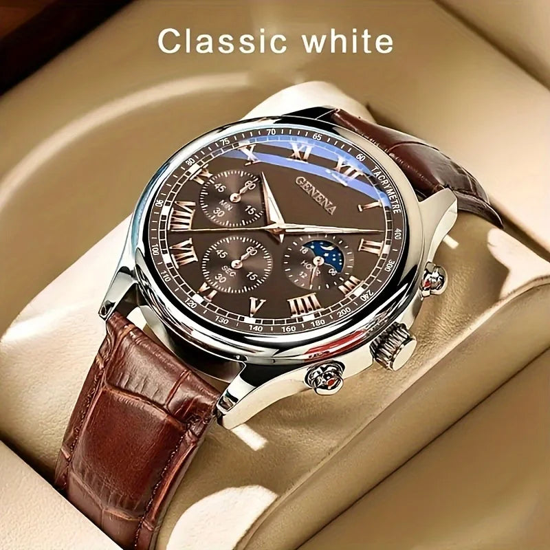 LUXTTYER Klassische Lederuhr
