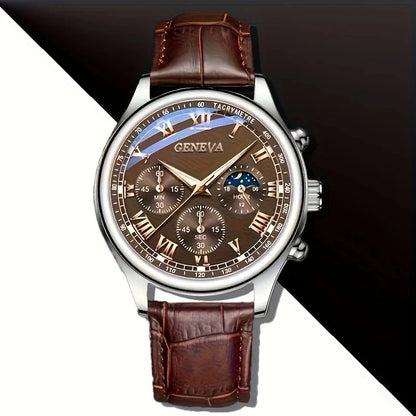 LUXTTYER Klassische Lederuhr