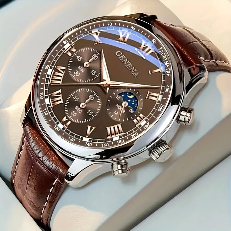 LUXTTYER Klassische Lederuhr