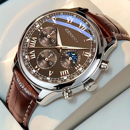 LUXTTYER Klassische Lederuhr