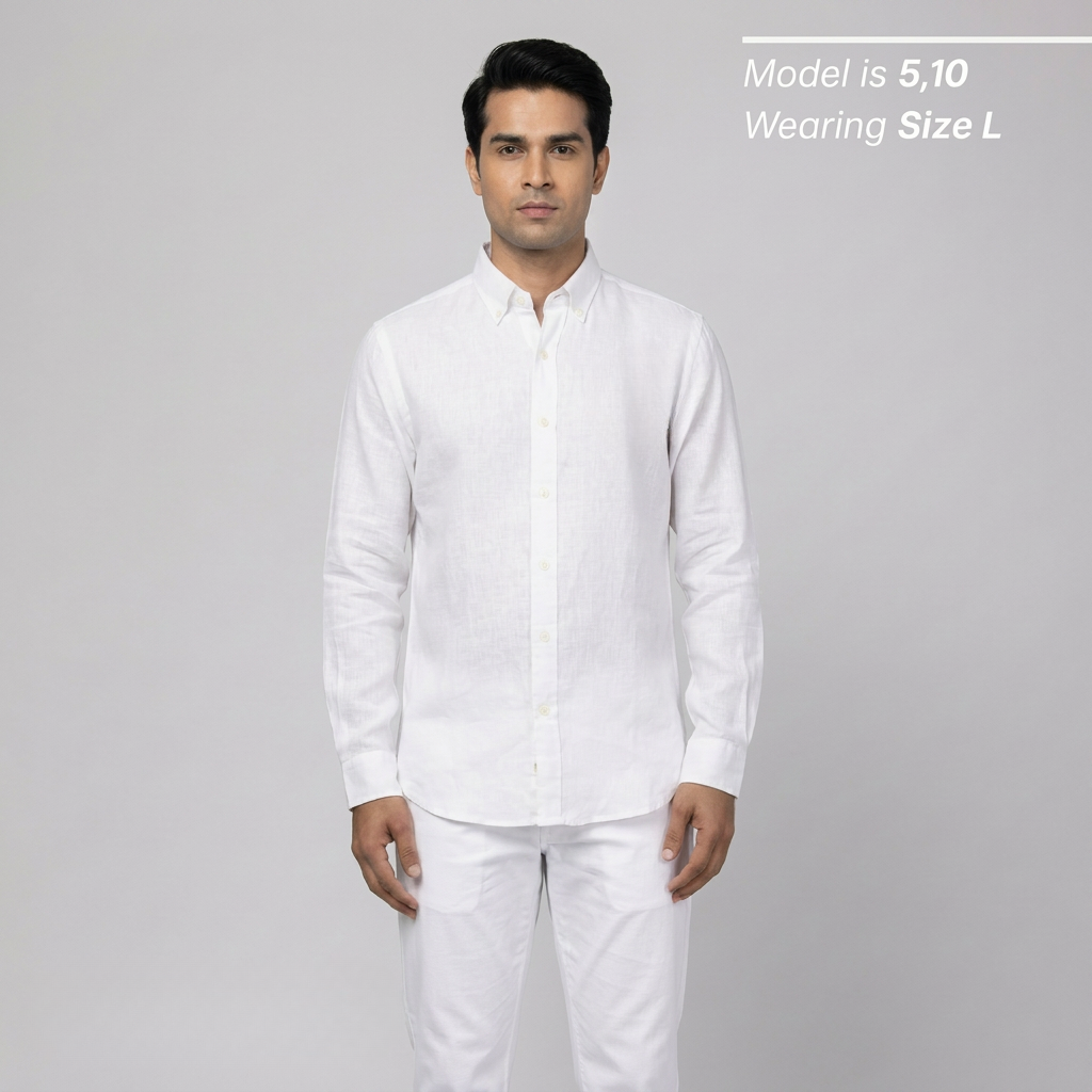 Linen/Remi Blend Shirt, White