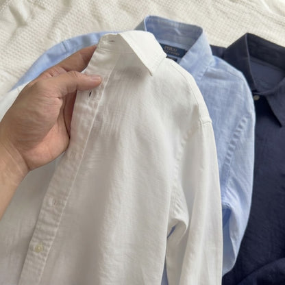 Linen/Remi Blend Shirt, White