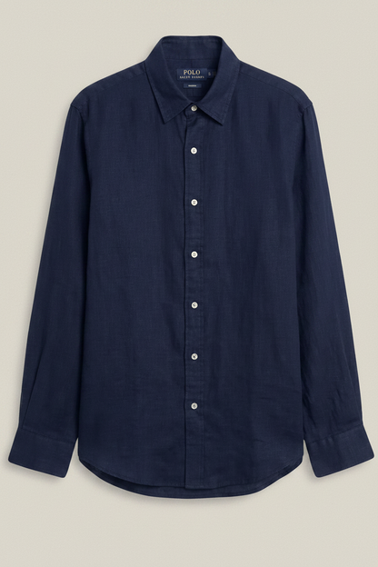 Linen/Remi Blend Shirt, Navy