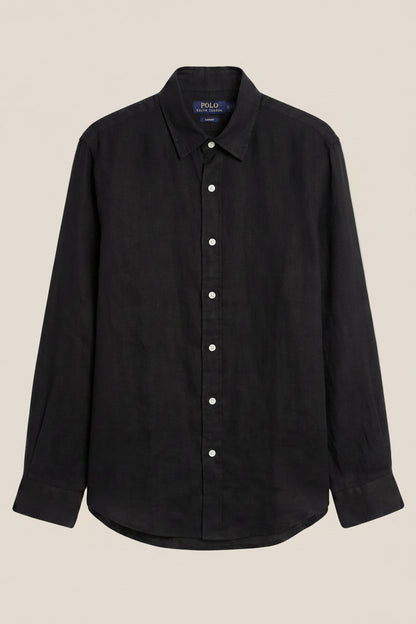 Linen/Remi Blend Shirt, Black